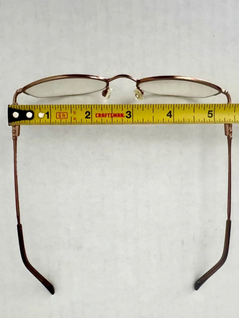 Sophia Loren M163 Modified Oval Metal Rose Gold Women Semi-Rim Eye Glasses Bling